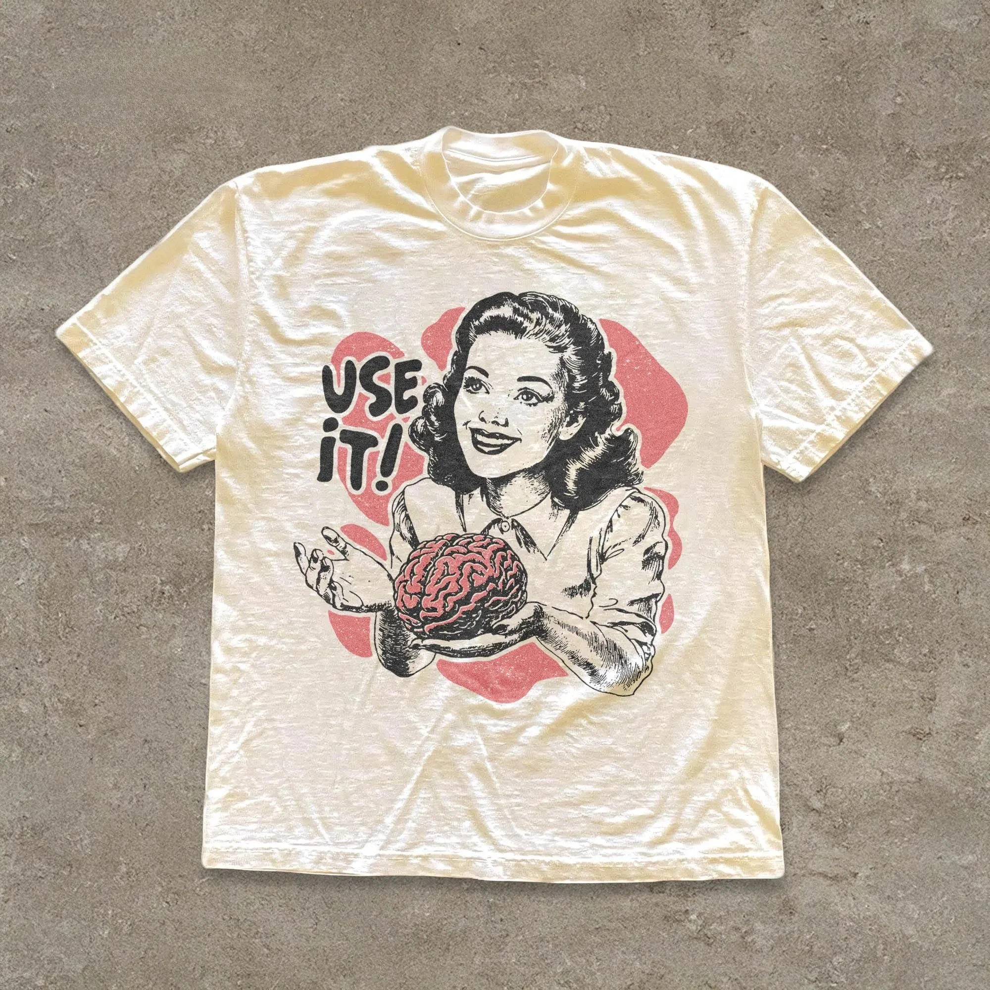 

Забавная футболка в стиле ретро 50-х годов, унисекс, хлопковая уличная одежда с короткими рукавами, свободная повседневная футболка большого размера с коротким рукавом