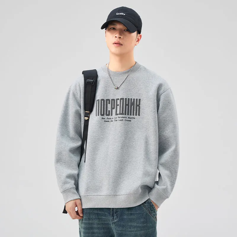 

GIOIOMen's Sweater，2025Spring and Autumn New High-Quality Pure Cotton Round Neck Casual Sports Pullover，Fashion Men's Wear