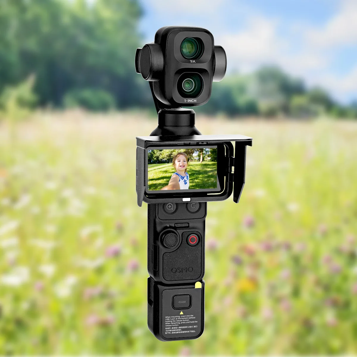Aluminum Sun Hood Shade Cover Foldable Quick Release for DJI Pocket 4 Pro /4/3 Screen Protector Cover Shell camera Accessories