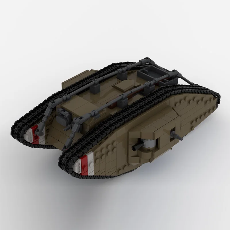 โมเดลรถถังทหารยุคสงครามโลกครั้งที่ 1 รุ่น Mark IV ชุดตัวต่อ MOC อุปกรณ์สงคราม เทคโนโลยีแบบโมดูลาร์ ของขวัญวันหยุด ประกอบเอง ของเล่นเด็ก