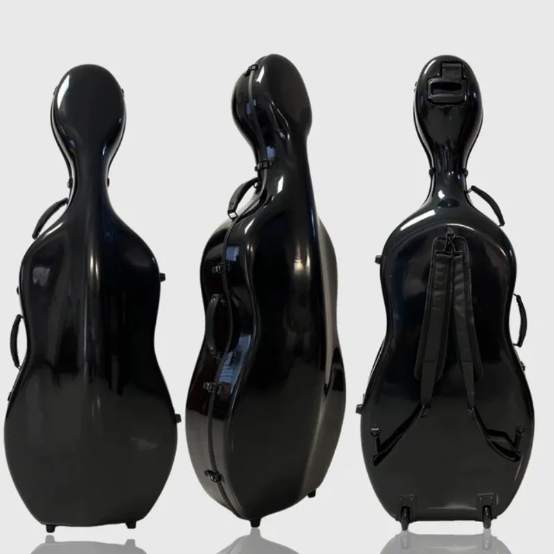 4/4 Cello Case Waterproof Cello Storage Box Pressure Resistant Cellos Transport Case String Instrument Accessories with Wheel