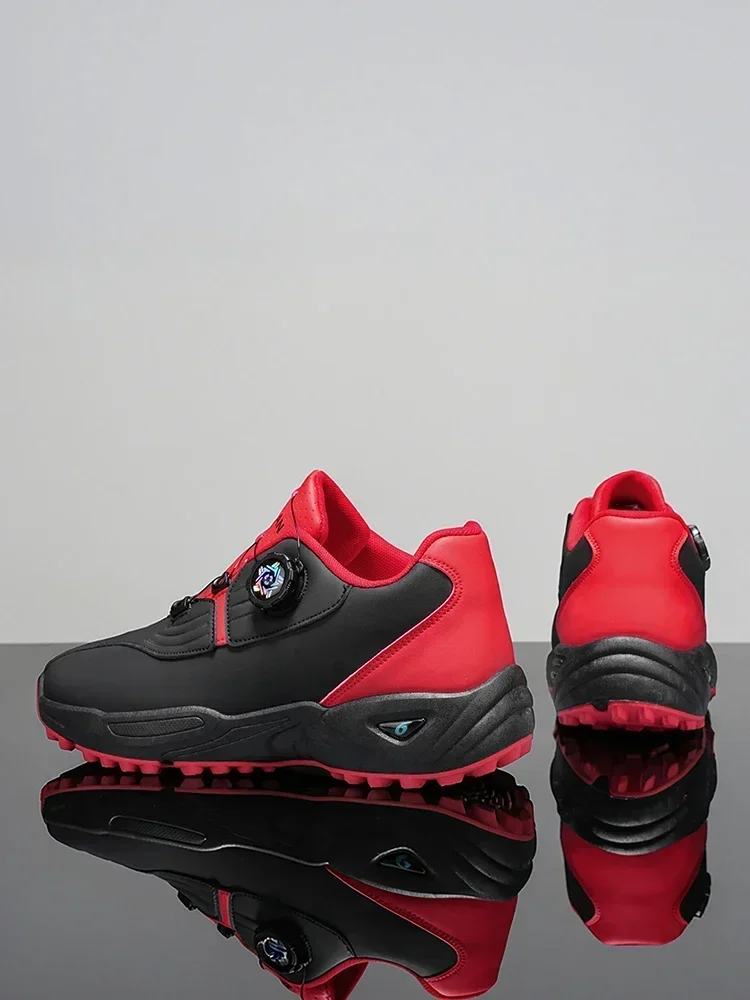 Herren-Golfschuhe ohne Spikes mit drehbarer Schnalle, rutschfeste Outdoor-Golftrainingsschuhe, bequeme, professionelle Golfschuhe. – Detail 4