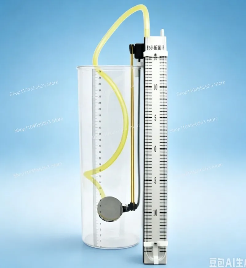 Physics Liquid Internal Pressure Demonstrator Set Transparent Container U-Tube Manometer Latex Tube for Middle School