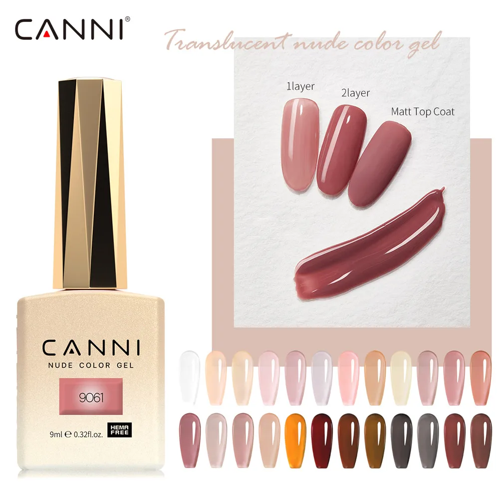 CANNI TPO-freies Schnell-Aufbau-Nagelgel in Flasche, Jelly Nude, halbtransparente Farbe, 9ml, ablösbares UV-LED-Formgel – Detail 20
