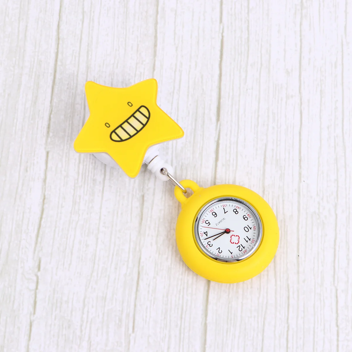 

Telescopic Medical Nurse Watch Pocket Hanging Durable Lightweight Practical Cartoon Gift Clear Number Telescopic Nurse Watch