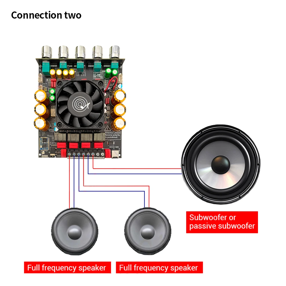 ZK-APTX3 Qualcomm BT Verstärkerplatine 2.1 Kanal 300W+300W+600W Verstärkerchip TPA3255 für Audioverstärkung – Detail 7