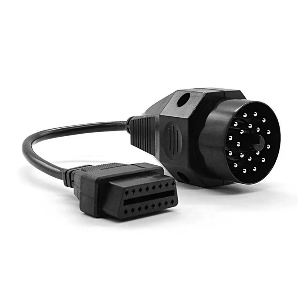 Car Maintenance 20-pin To 16-pin Adapter 25CM Length Black Color Easy To Use Efficient Diagnostic Scanning Long-term Performance
