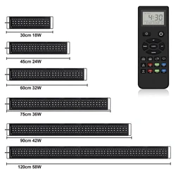 wireless Remote Control 24/7 Smart WRGB LED Grow Fish Aquarium Light full Spectrum for Live Plant Fish Tank 12-48 inch