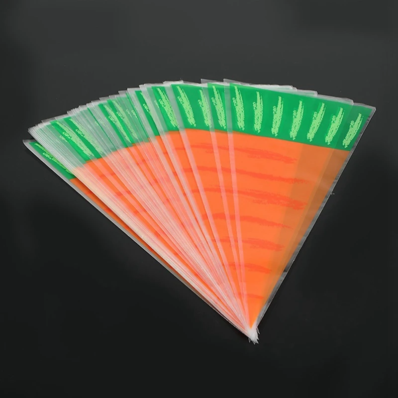 Plastikowa torba w kształcie marchewki torby na prezent torebka na wypieki Wielkanoc Boże Narodzenie marchewka wzorzyste w kształcie stożka torby na prezent torebki na łakocie trójkąt