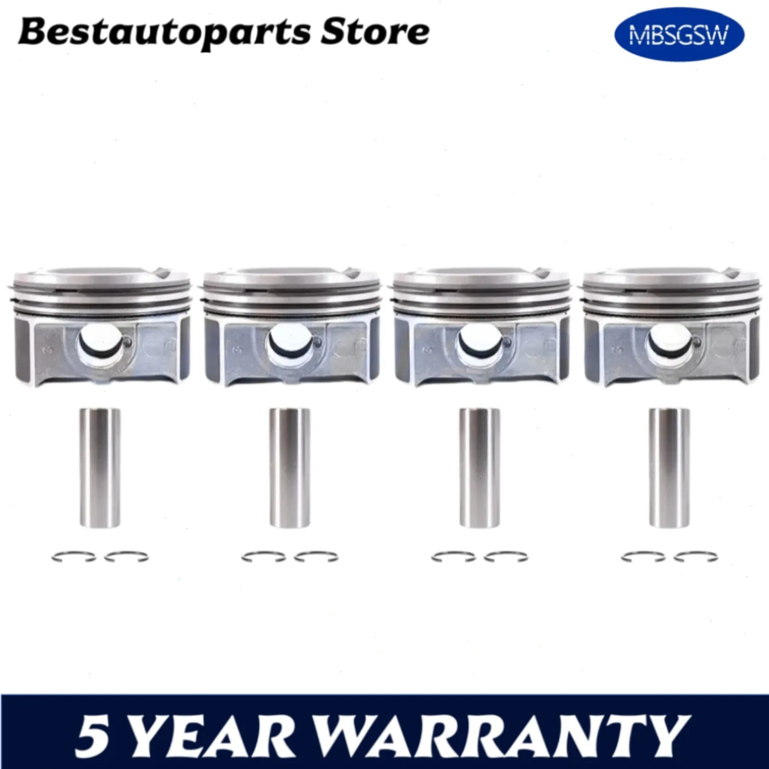 

Engine Parts Pistons With Rings Set STD Fit 1.8 T L4 Gas M271 For Mercedes-Benz W204 C204 W212 C200 C250 E250 CGI 1.8T