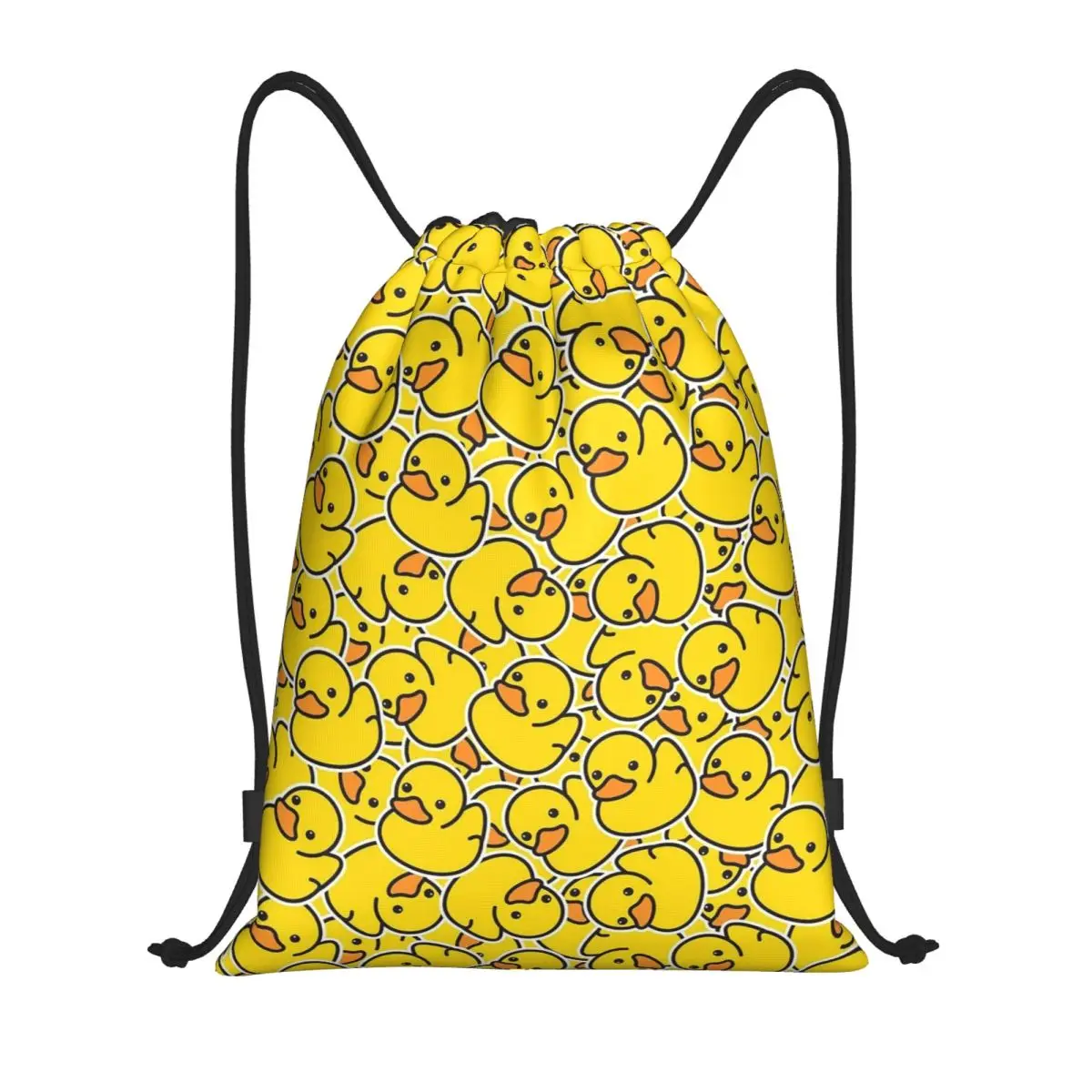 

Желтые классические рюкзаки-утки из резины, портативные спортивные сумки на шнурке, сумки для книг для мужчин и женщин, школьные сумки