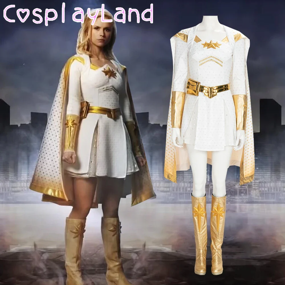 

The Boys Costume Starlight Annie January Cosplay The Seven Annie Dress Halloween Costumes Cloak Adult Women White Suit