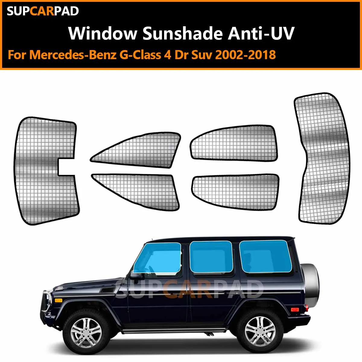 

For Mercedes-Benz G-Class 4 Dr Suv 2002-2018 Custom Car Window Sunshade Anti-UV Car Sun Window Visors Sunshade Covers Accessorie