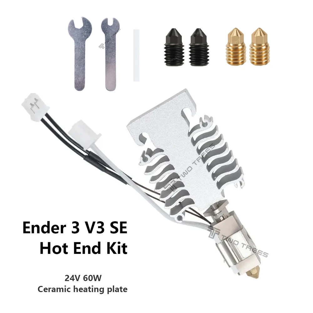 

New Upgrade Ceramic Heater Hotend For Creality Ender 3 V3 SE Hot End Kit 24V 60W for Ender3 V3 Se 3D Printer Heating Block Kit
