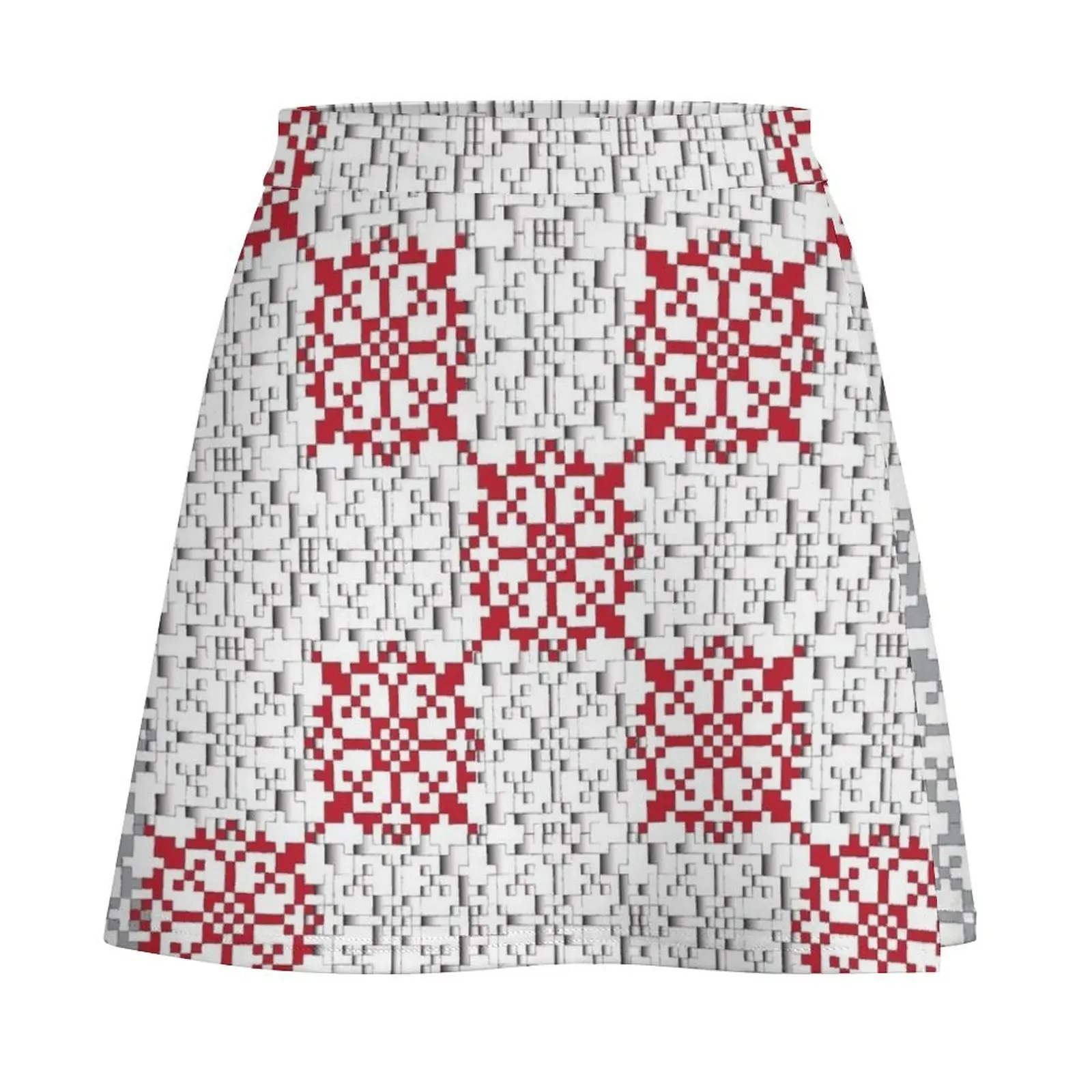 Latvian Sun (folk art pattern) Mini Skirt girls skirt korean summer clothes novelty in clothes Summer dress Mini Skirt