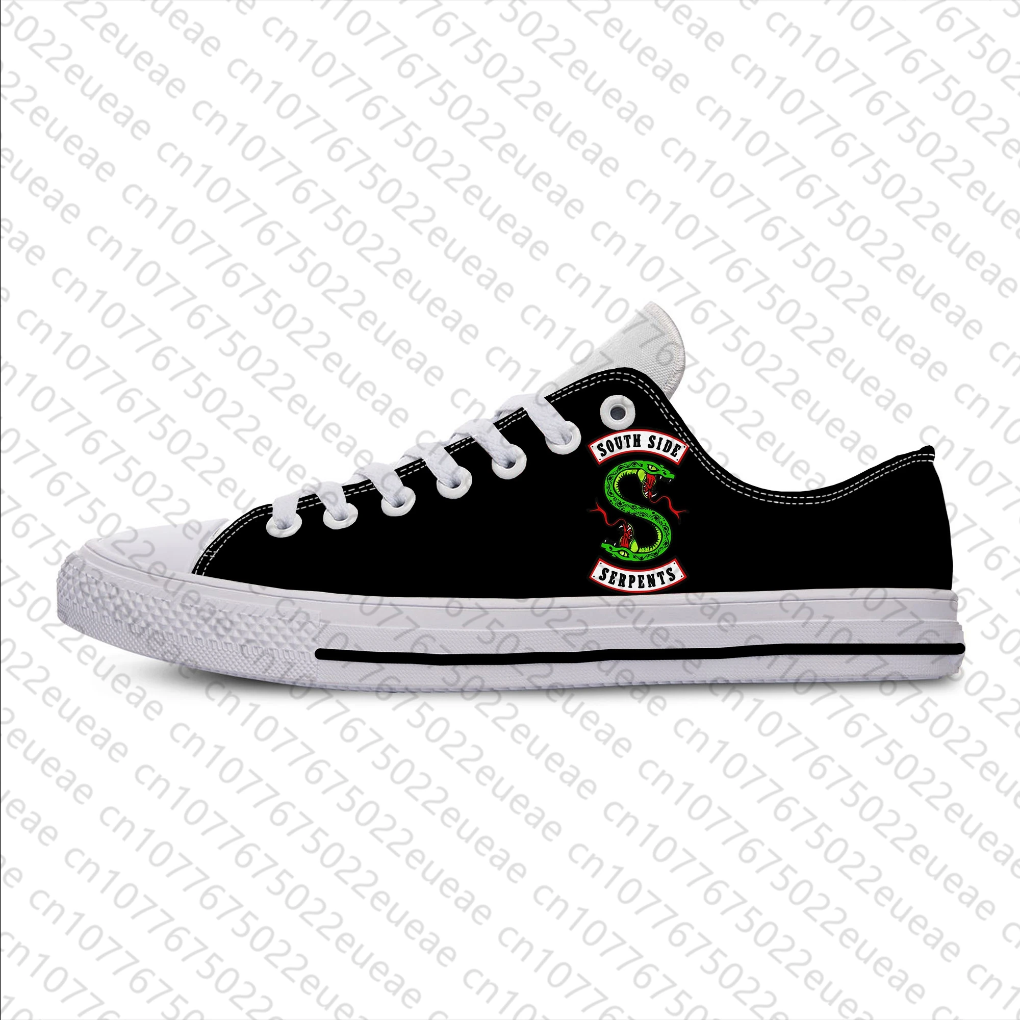 South Side Serpents Riverdale Snake Anime Cartoon Casual Cloth Shoes Low Top Lightweight Breathable 3D Print Men Women Sneakers