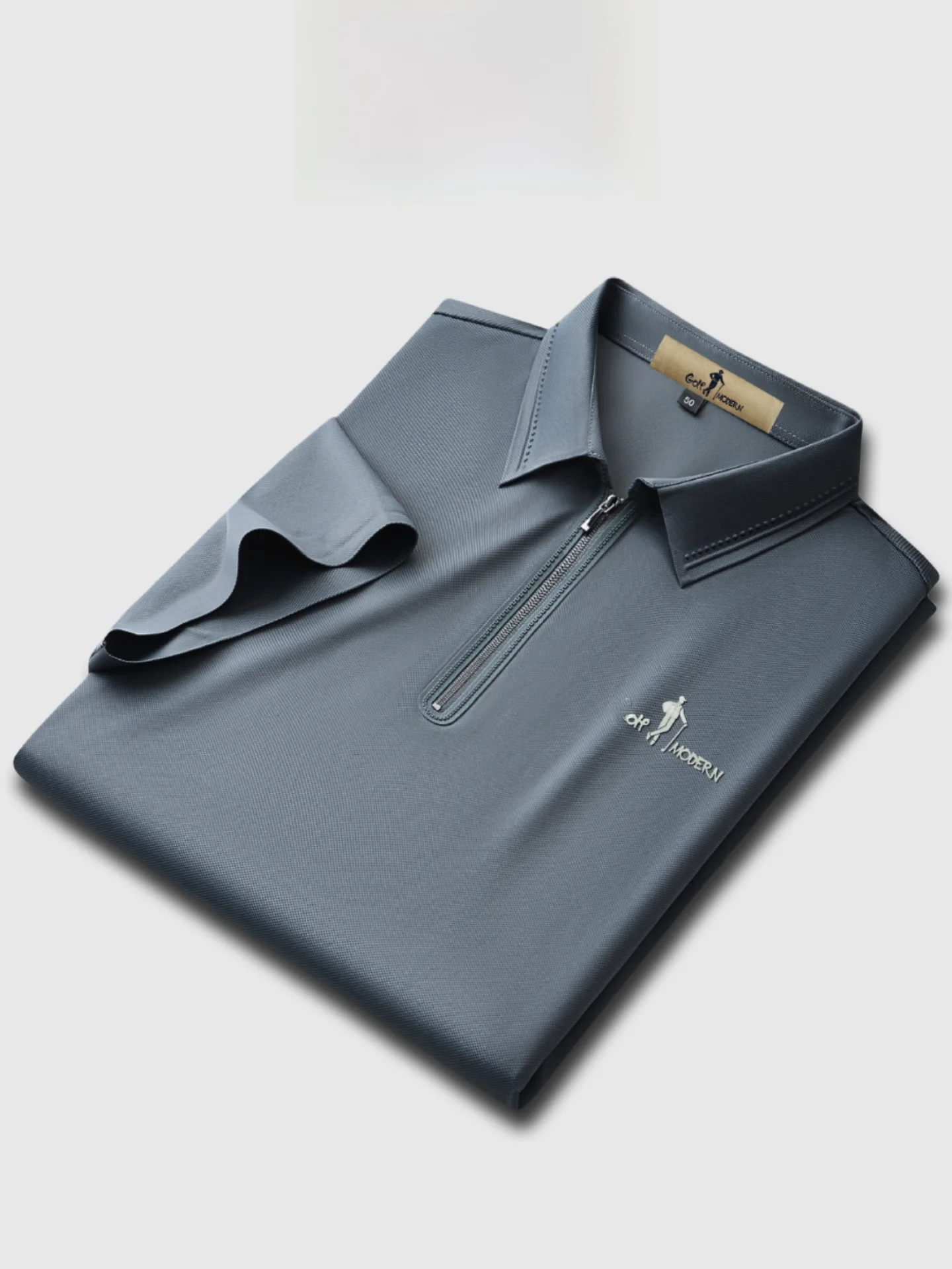 

Мужская спортивная футболка для гольфа, летняя, тонкая, с воротником на молнии, быстросохнущая, дышащая, модная, городская, стильная.