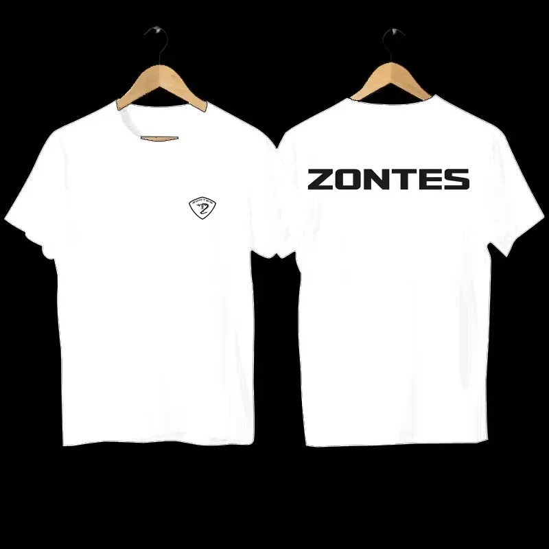 2026 for Zontes G1 125 ZT125 G1 ZT125U ZT 125 U ZX New Combed Short Sleeve T-shirt Men's WomenRound Neck Printed Logo T-shirt