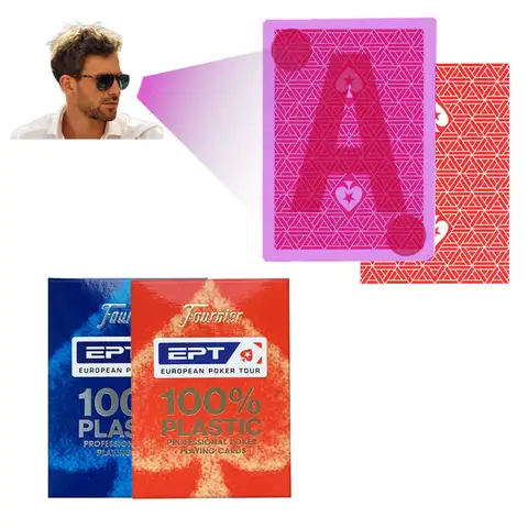 Marked Playing Card For UV Contact Lenses Fournier EPT Invisible Ink Cards Anti Cheating Poker  Board Game