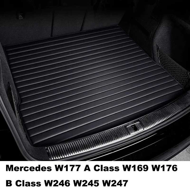 Stripe Custom Style Car Trunk Mats for Mercedes W177 A Class W169 W176 B Class W246 W245 W247 Car Accessories Interior Details