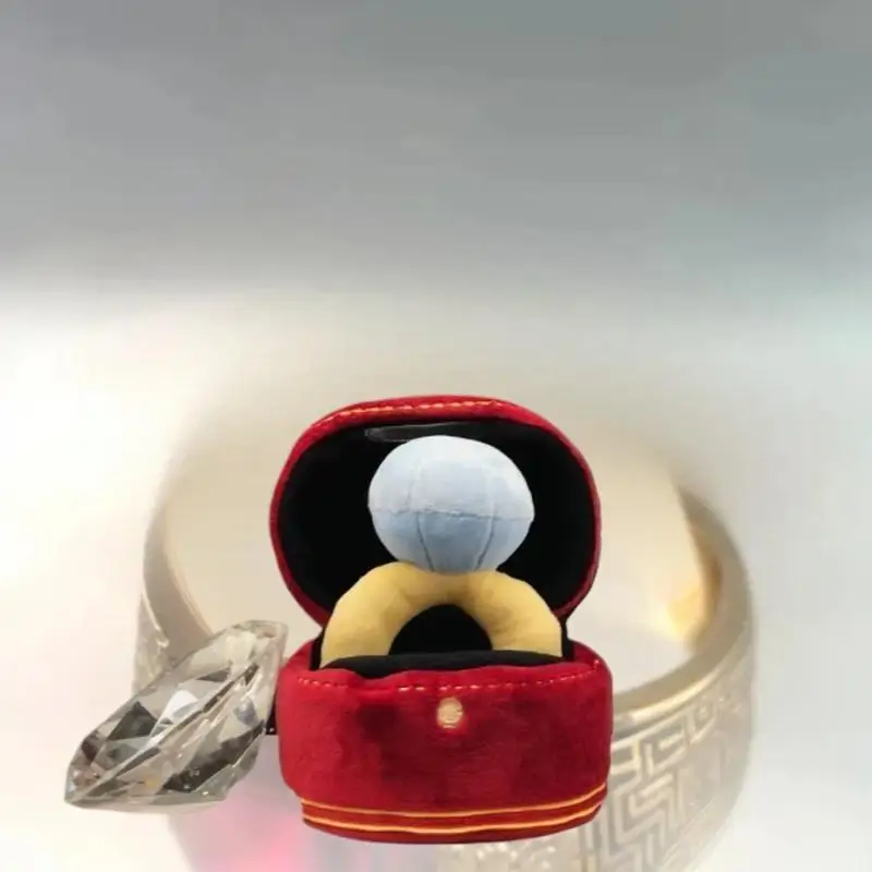 Innovative Plush Doll Ring Box Set featuring Big Diamond, Unique Stuffed Toy Birthday Gift