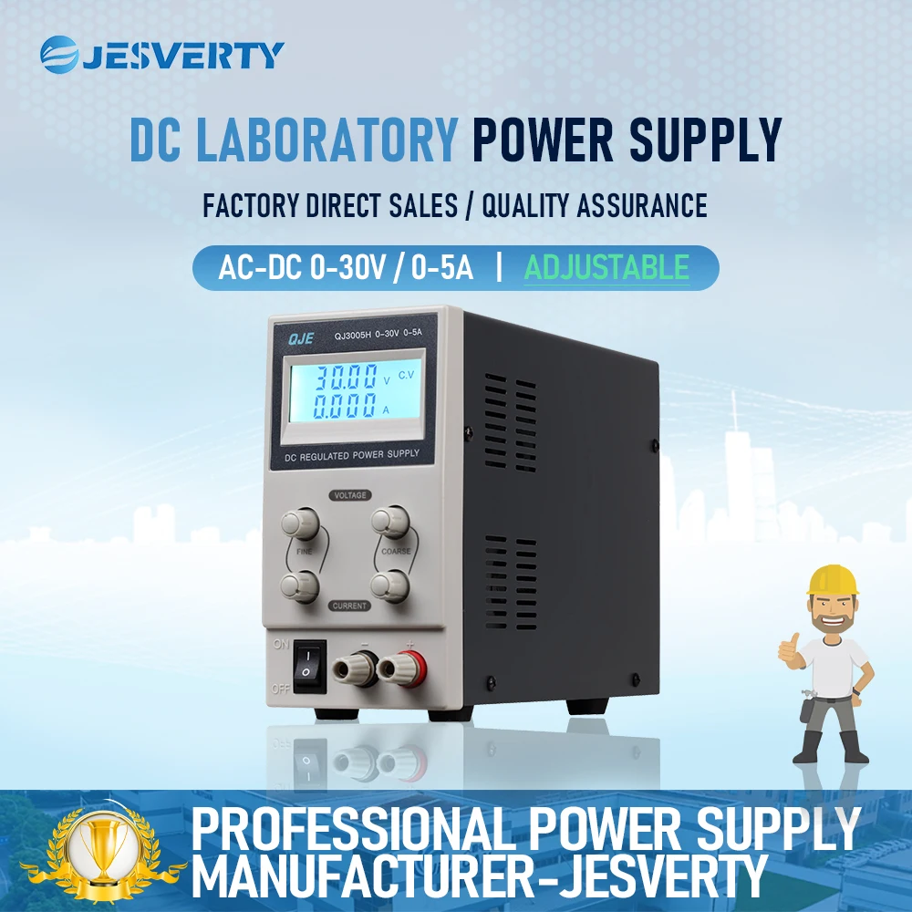 QJ3005H 0-30V 0-5A 150W Switching DC Bench Power Supply Single Variable Three-Digit Display Encoder Knob for DC Regulation