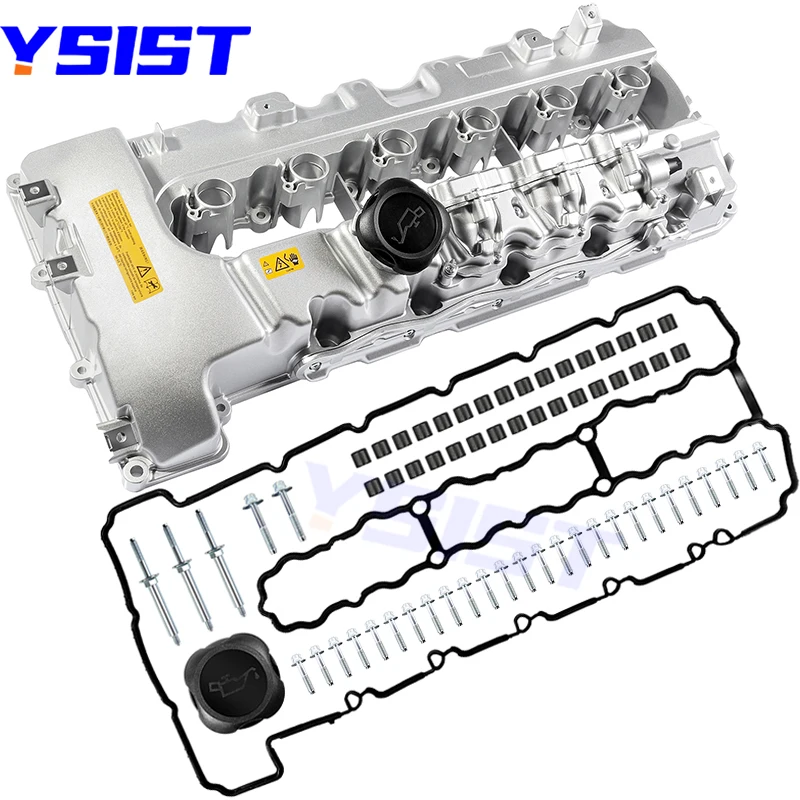 11127565284 3.0L N54 Engine Valve Cover w/Gaskets Kit For BMW E82 E88 E90 E92 E93 E91 E60 E61 F01 F02 135i 335i 535i 740i X6 Z4