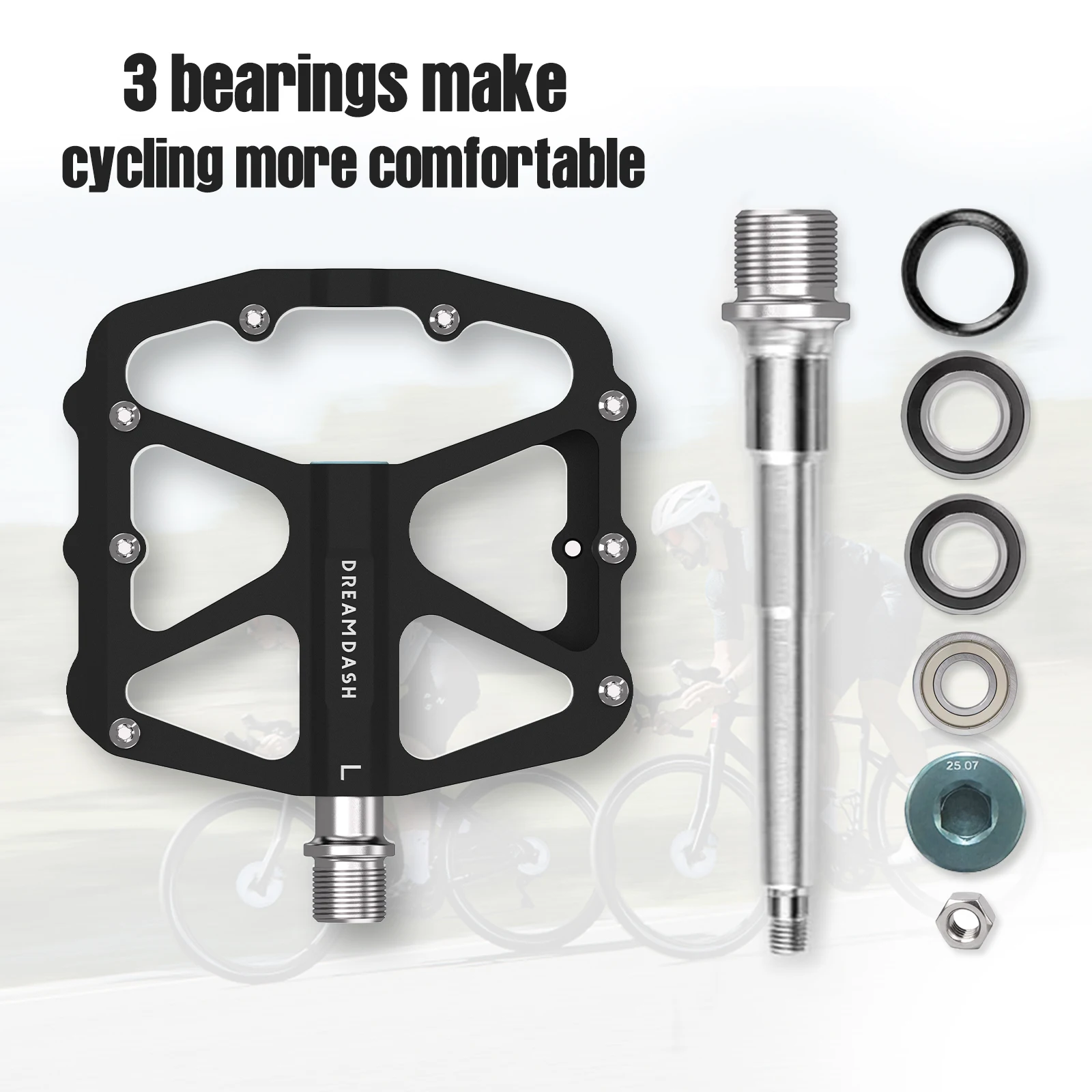 1 ชิ้น แป้นเหยียบจักรยาน อลูมิ - Pedal Platform Flat บทวิจารณ์และราคา