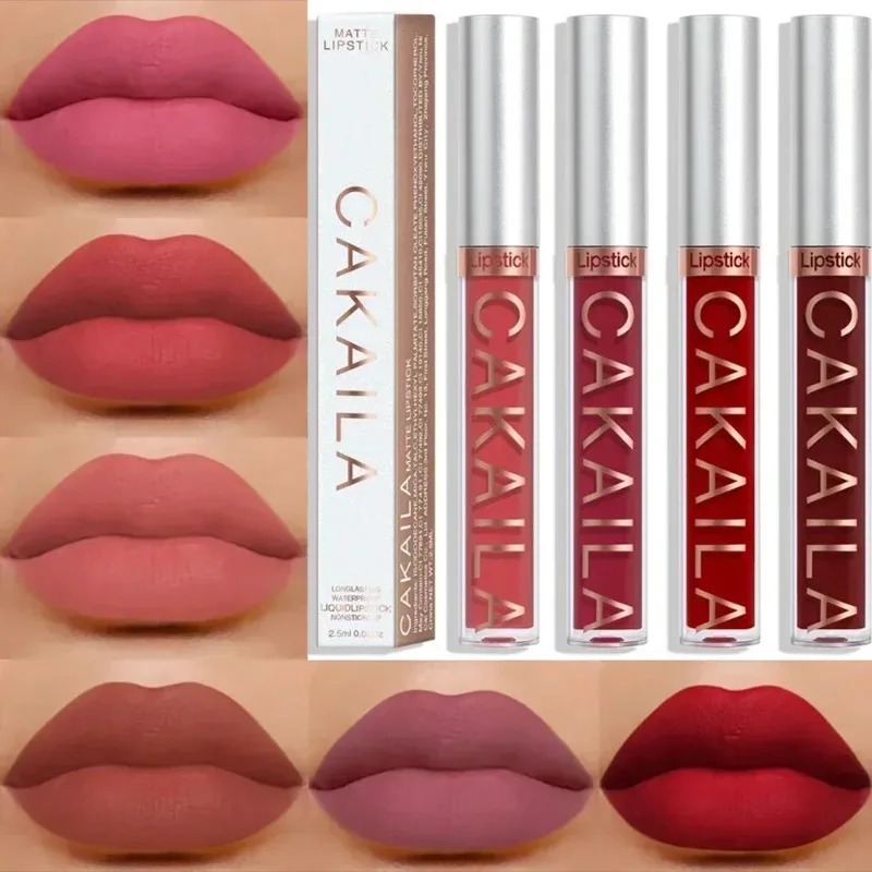 18-Color Dark Red Lip Gloss Matte Velvet Long-lasting Waterproof Liquid Lipstick Silky Smooth Non-stick Cup Sexy Women's Makeup