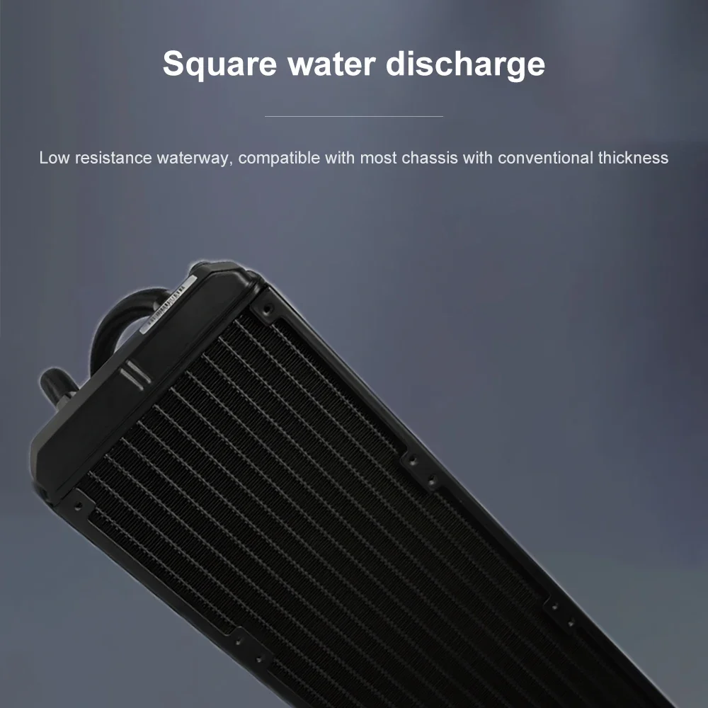 소켓 AMD AM3/AM4 인텔 LGA 2066/2011/1700/1366/1200/115 SEJISHI CPU용 360mm ARGB 워터 쿨러 팬