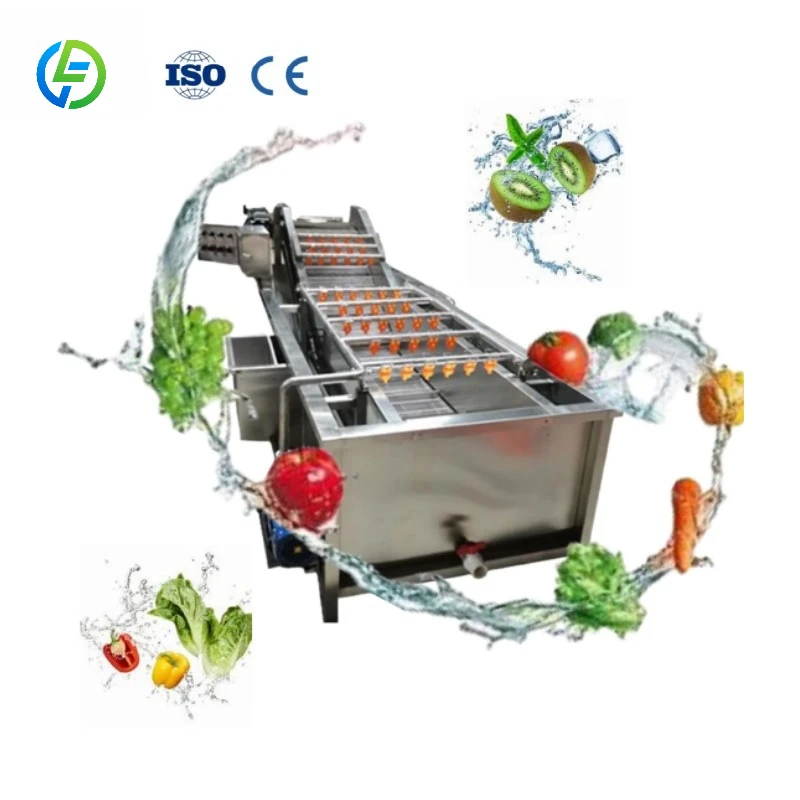 Customized Industrial Vegetable Fruit Washing Machine Leaf Vegetables Cabbage Bubble Washing Machine