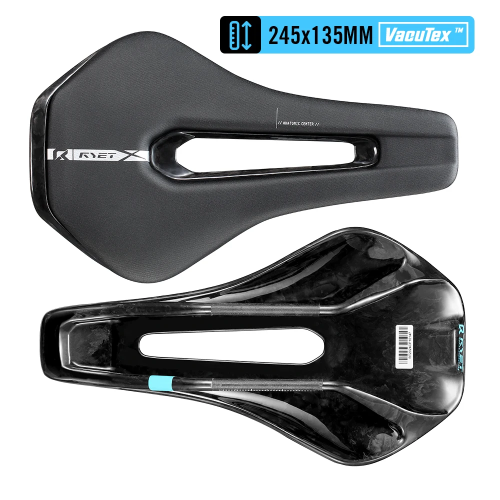 RYET 3D Geprint Volledig Carbon Fietszadel 245*135/145/155mm Fietszadel voor MTB Gravel Racefiets Zadelkussen fiets onderdelen