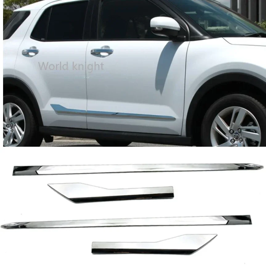 

For Toyota Raize A200 2020 2021 ABS Chrome Door Body Strip Molding Stream Panel Bumper Hoods Sticer Car Styling Accessories