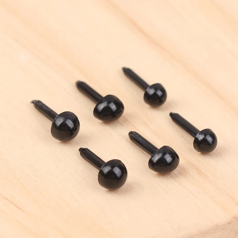 Zestaw 100 szt. plastikowych oczu, mini czarne akcesoria do pluszaków, piesków i lalek DIY