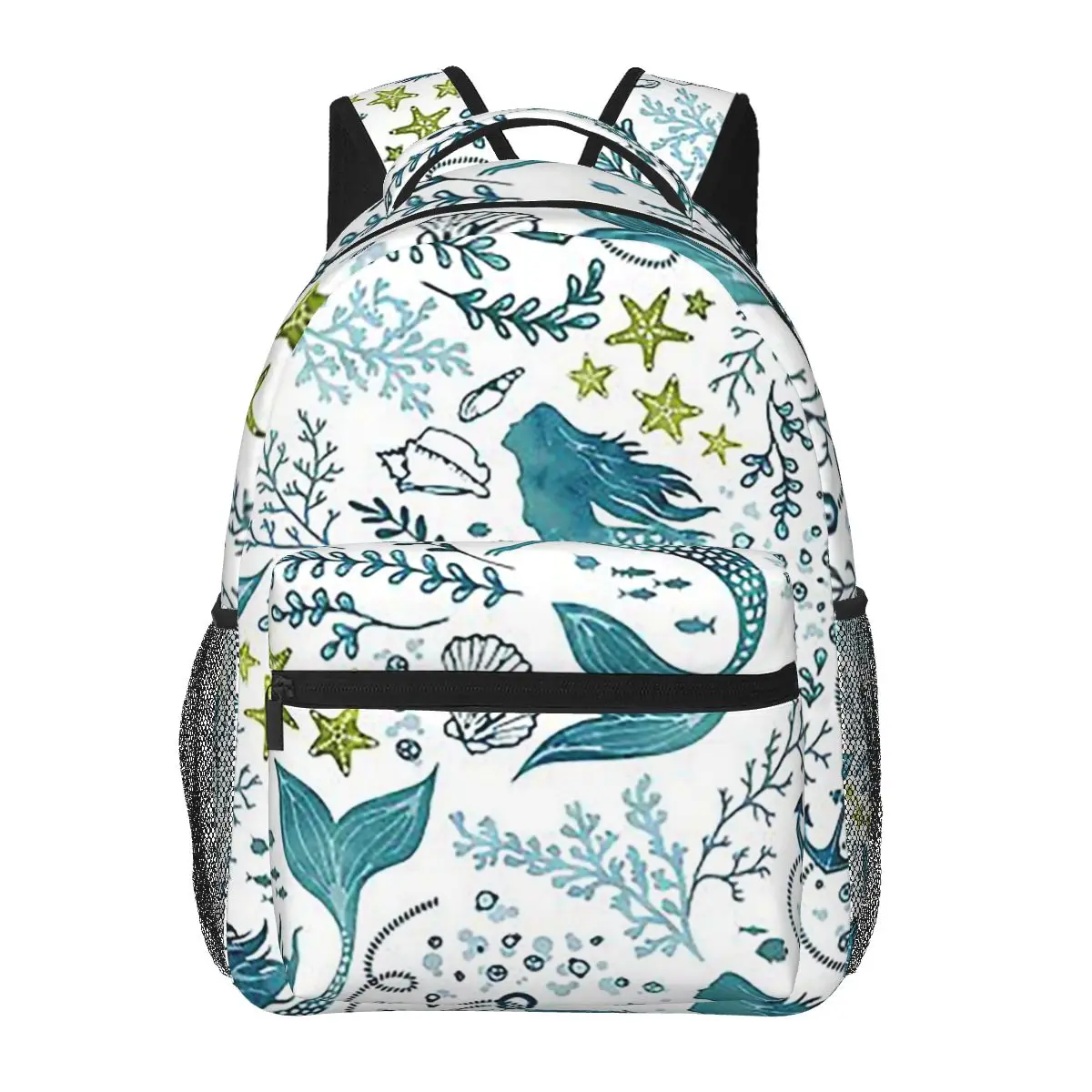 

Mermaid Ocean Light Backpacks Boys Girls Bookbag Students School Bags Cartoon Laptop Rucksack Shoulder Bag Large Capacity