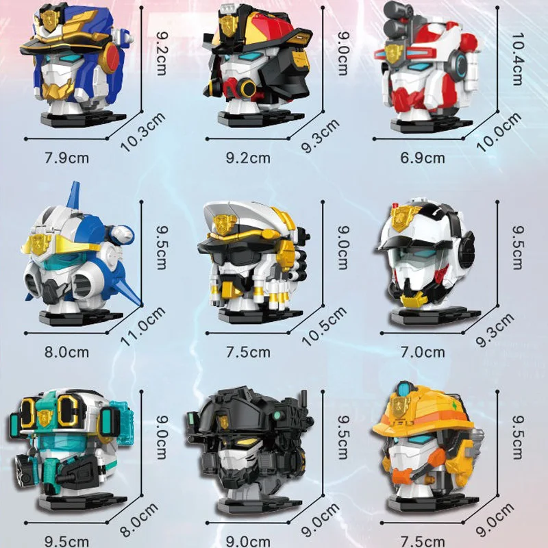 MiniForce Super Cops Scien JET Marine Cop Transformation Robot Head Badge Model Mini Force Deformationrmation Action Figure Toys