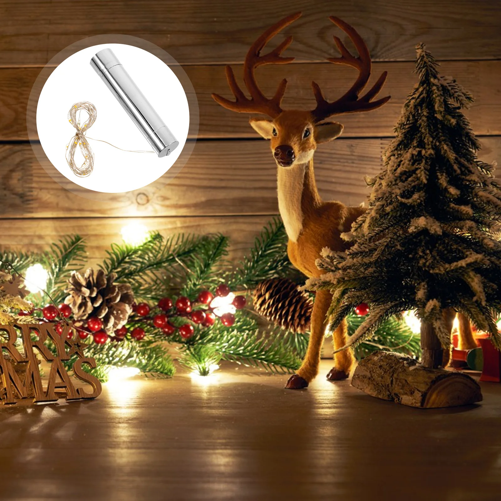 

1Pcs LED String Light Bottle Stopper Decorative Lamp Light Grey Warm Romantic Festival Christmas Wedding Holiday