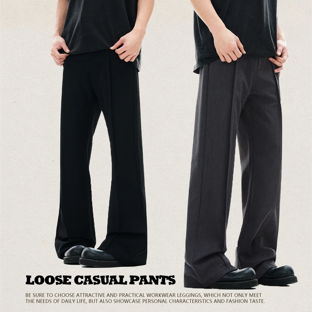 

Retro American Spring Summer 3D Deconstruction Commute West Pants Dra Casual Long Pants Basic Match All Ci Faion