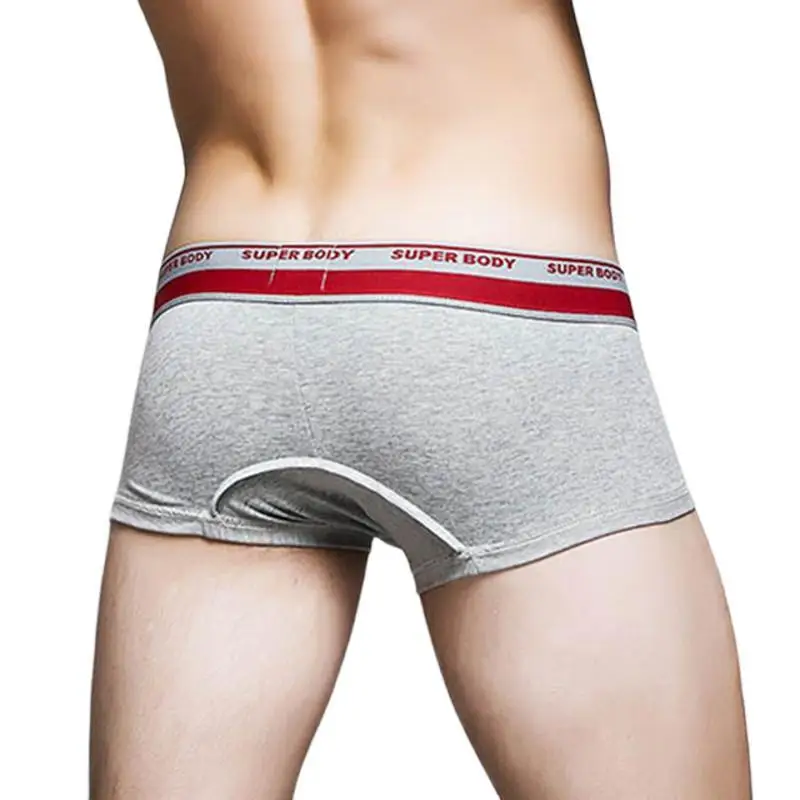 SUPERBODY Brand Men\'s Sexy Underwear Cotton Men Boxers Shorts Drawstring Bundle Underpants Penis Pouch Designed Boxers For Man