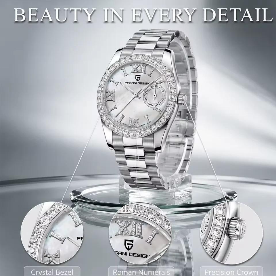 PAGANI DESIGN Light Luxury Style Women's Wristwatch Elegant Luxury Quartz Watch For Women Fashion Waterproof Watches Sapphire