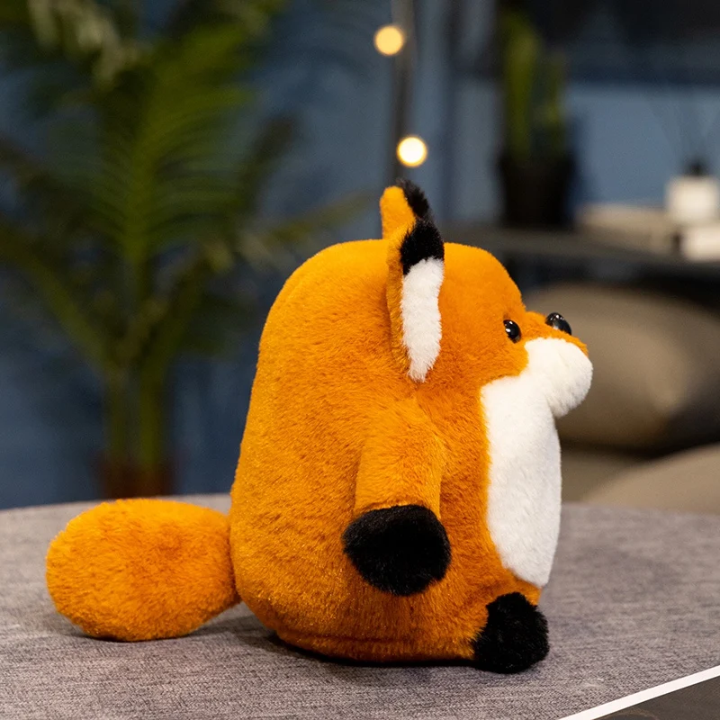 27/38cm Plump Fox Plush Toys Lovely Cartoon Animals Soft Stuffed Dolls Homdecor Sleeping Plush Pillows Christmas Gift Toys