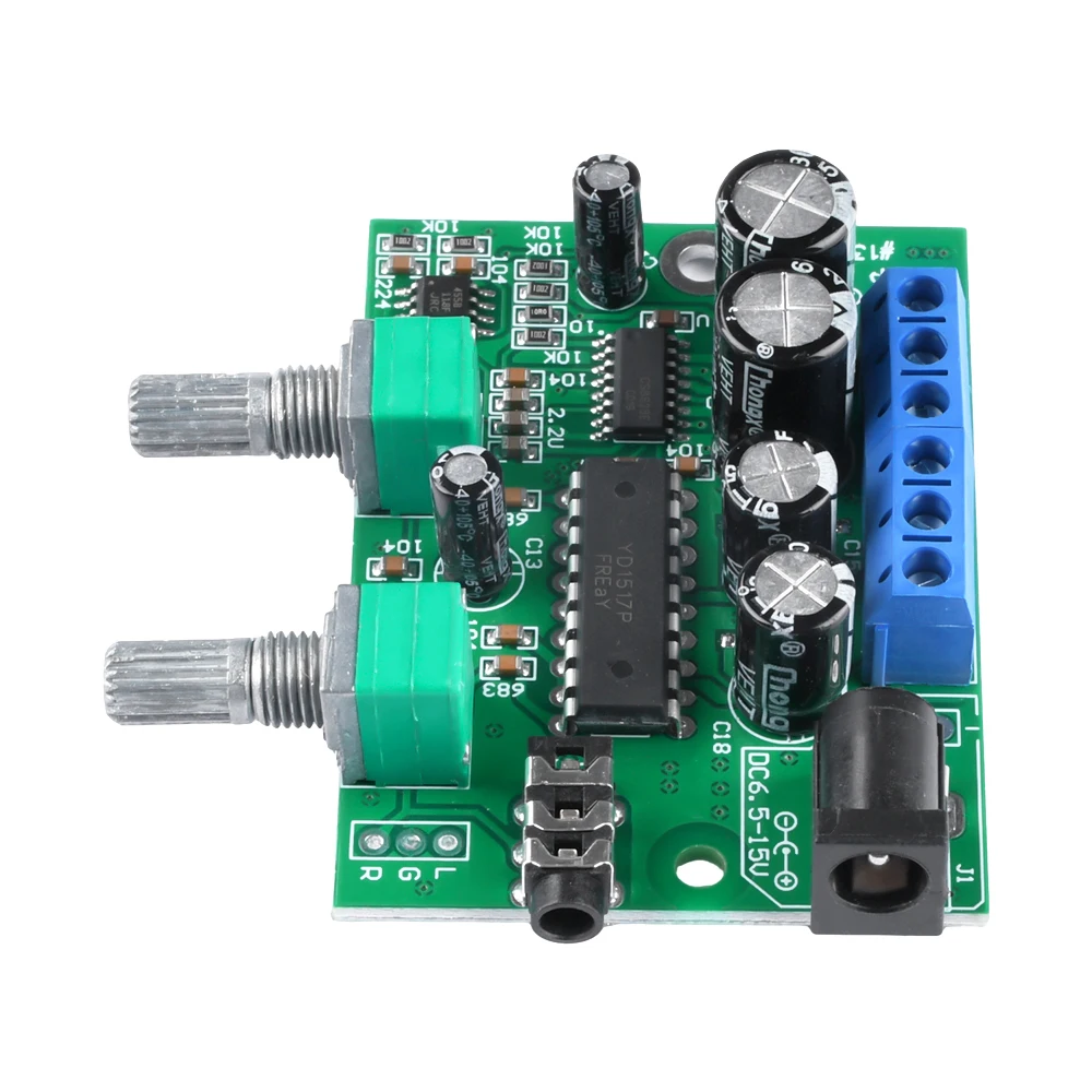 2.1 Channel Class D HiFi Power Amplifier Board 25W+6W+6W DC 6.5-15V Sound Amp Volume Control for Speaker Subwoofer Home Theater