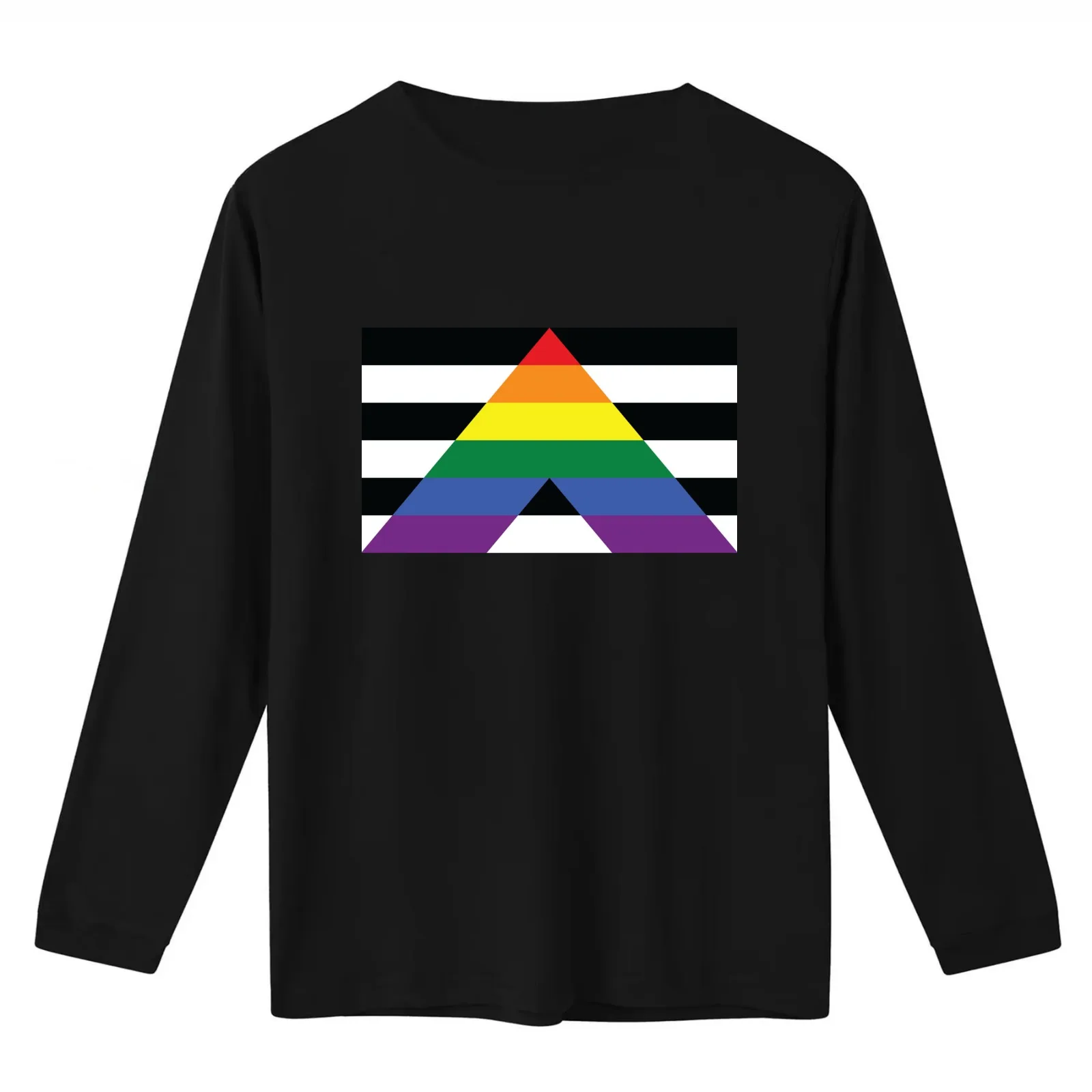 Straight Ally Pride Flag T-Shirt Summer Casual Cotton Tee Oversized Streetwear Tops Vintage Graphic Print Unisex Men Women