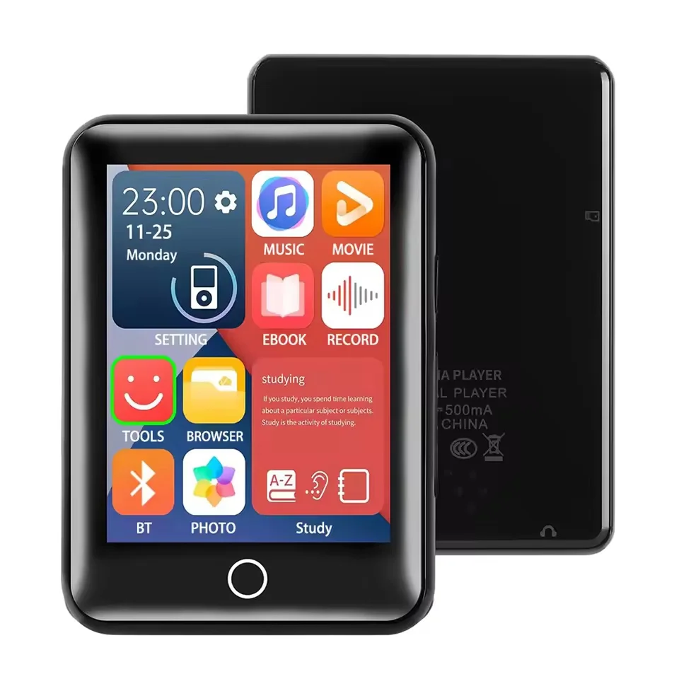 64GB MP3 Player Bluetooth 5.0 With 2.5’ Full Touch Screen Supports up to 128GB  (Black)
