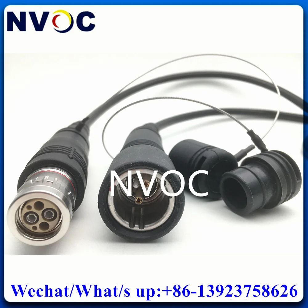 

3K.93C SMPTE 70M Fiber Optic Connector,HDTV Camera Hybrid Electricale-Fibre Le Mo Self-Latching FUW Plug to PUW Socket 50M Cord