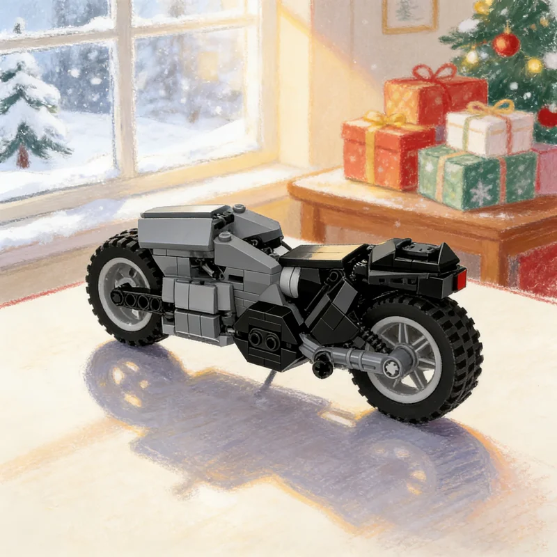 

212pcs MOC Super Heroes DCD Batmansed Batcycle Model Building Blocks Architecture Creative Christmas Gifts Toys Idea Education