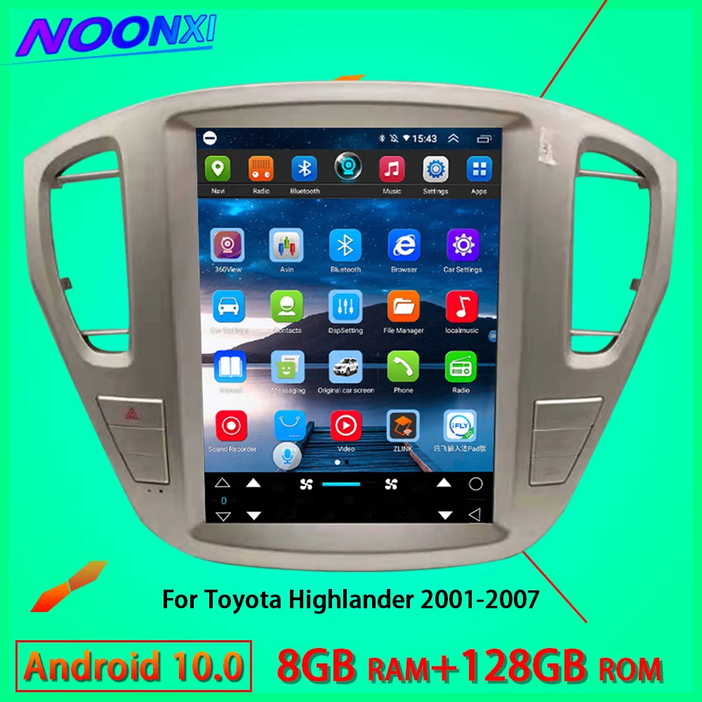 For Toyota Highlander 2001 2002 2003 2004 2005 2006 2007 Multifunction Car Bluetooth Radio Wireless Carplay Video Players GPS