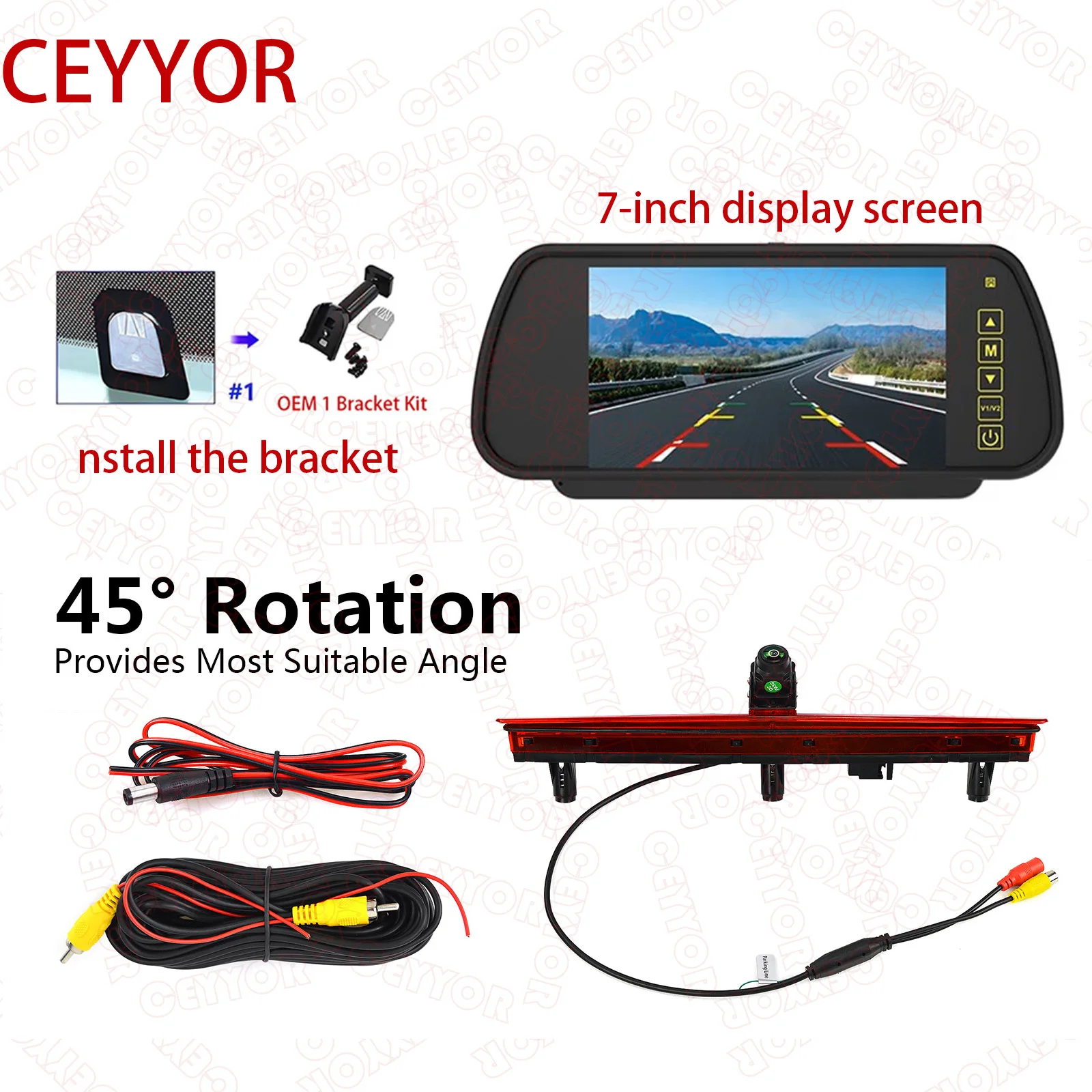 for Special brake light reversing camera monitoring kit for VW T5 Multivan/Caravelle 2003-2016 Transporter Single Door