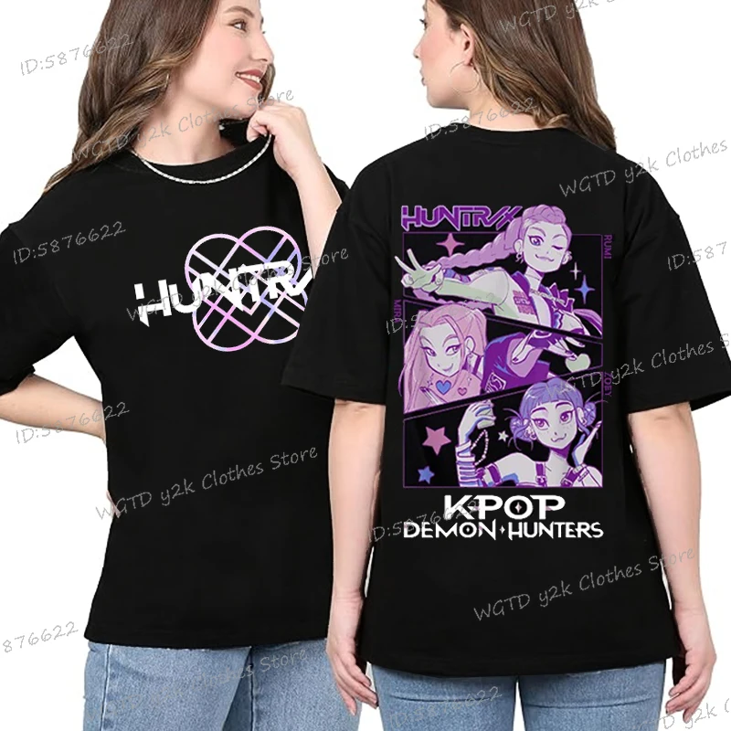 

2025 Printde T-shirt Women Men Fashion Casual Shirt Fans Gift Short Sleeve Harajuku Hip Hop KPop Demon Hunters Tees