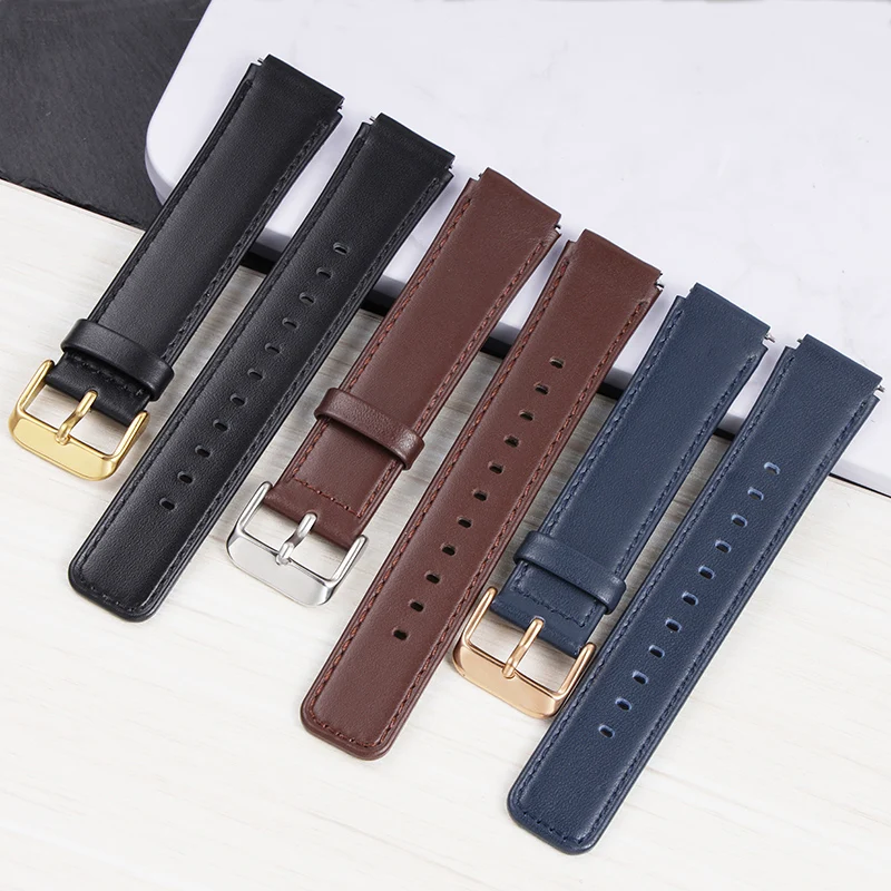 

Watchband for Huawei B5 Bracelet leather watch strap Mocha Brown smart wristband stainless steel pin buckle men and women belt